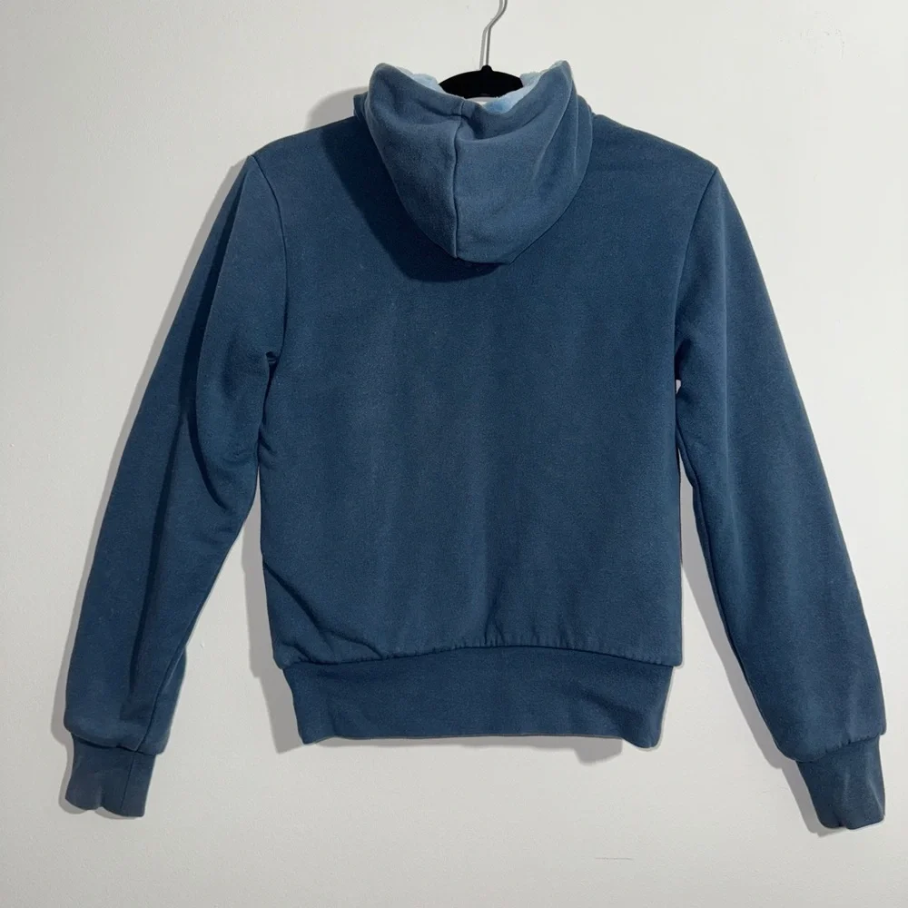 The North Face Reversible Fleece Hoodie‎ Blue and Light Blue Women’s XS